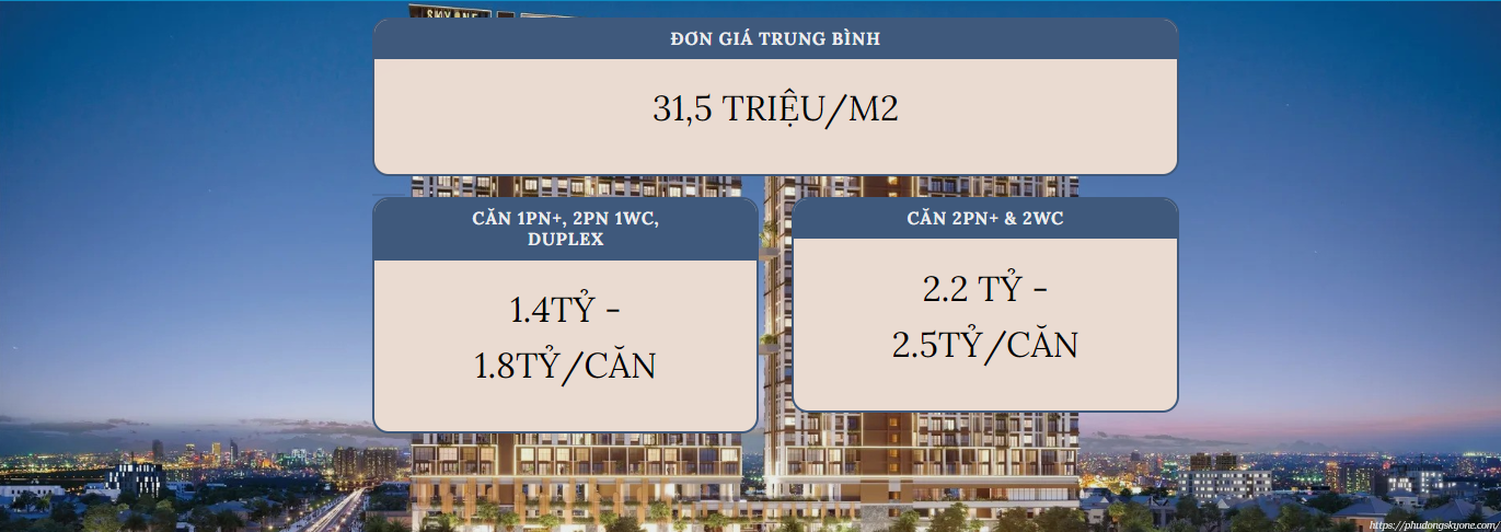 Giá Bán Cực Hấp Dẫn Từ Căn Hộ Phú Đông Sky One