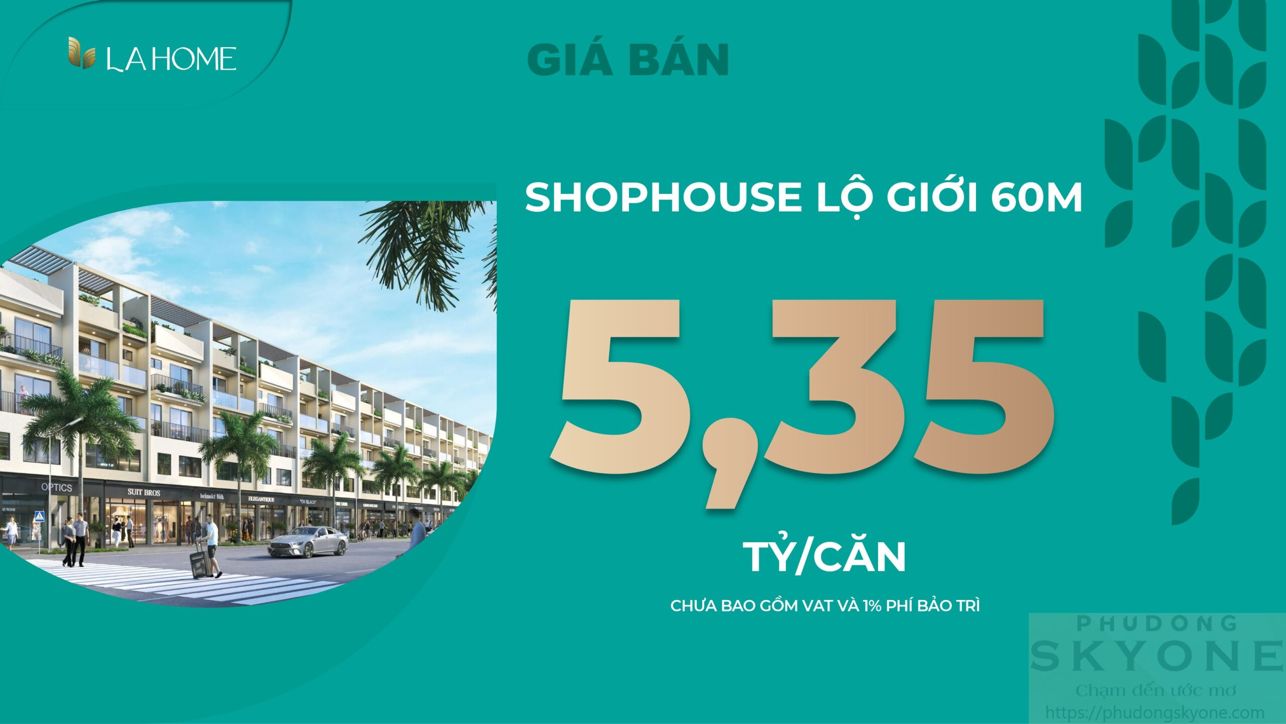 Giá Bán đầu Tư Hấp Dẫn Của Shophouse La Home Long An Lộ Giới 60m