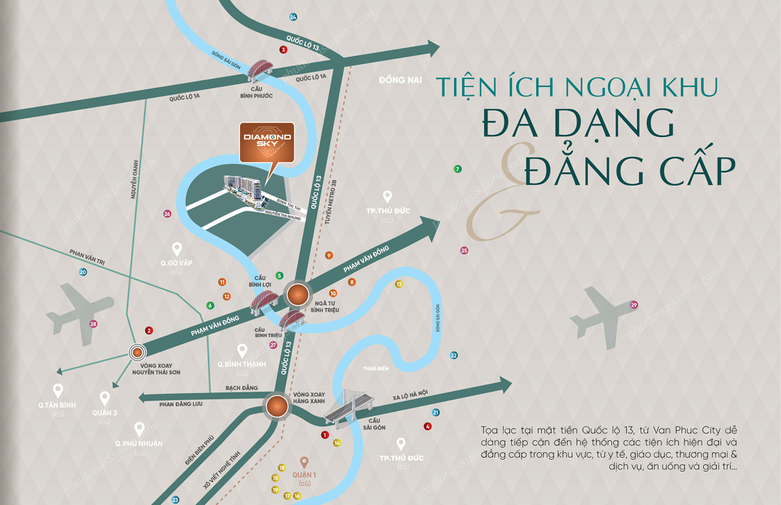 Map Tiện ích Diamond Sky