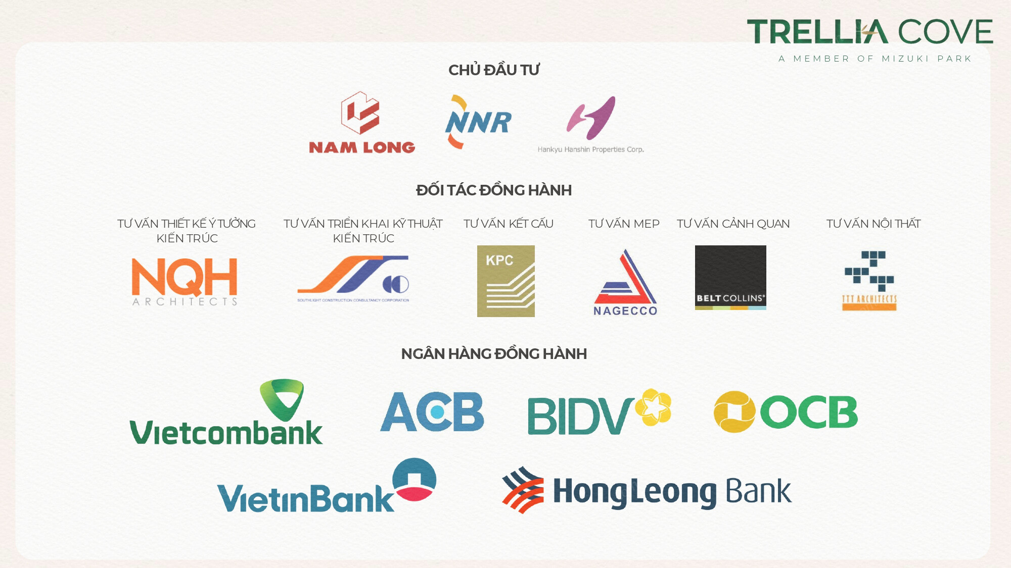 Chủ đầu Tư Và Các đối Tác Của Dự án Trellia Cove