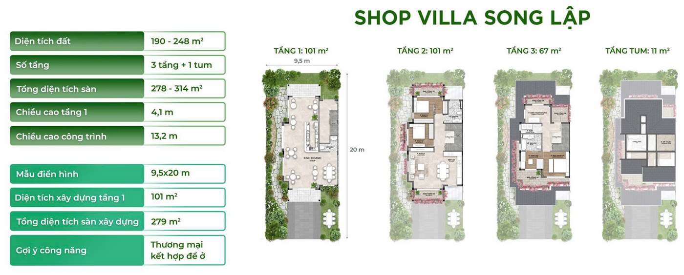 SHOP VILLA SONG LẬP ECO RETREAT LONG AN