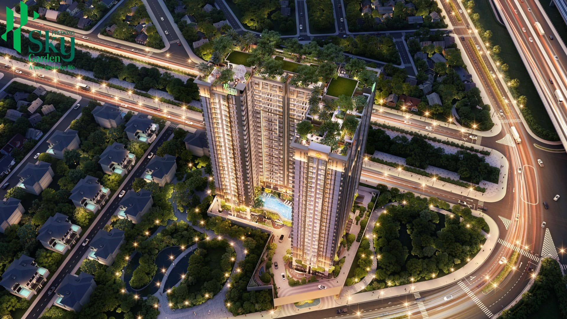 Phối cảnh khu căn hộ Phú Đông Sky Garden