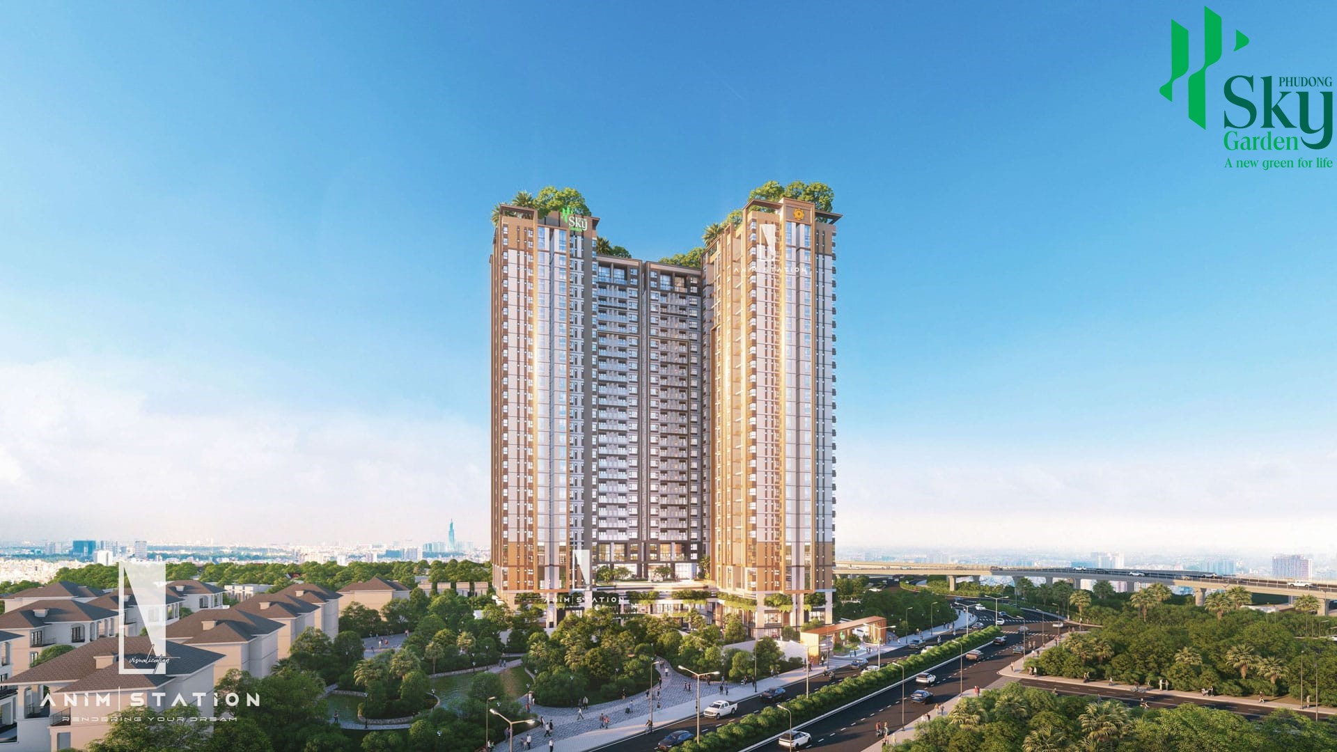 Phối cảnh khu căn hộ Phú Đông Sky Garden